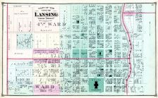 Lansing City - Wards 2 and 4, Ingham County 1874 with Lansing